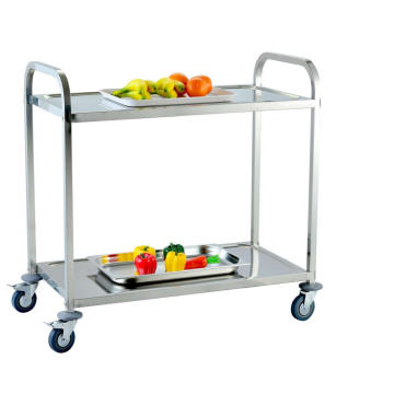 Square Tube Room Service Food Transport Cart Trolley